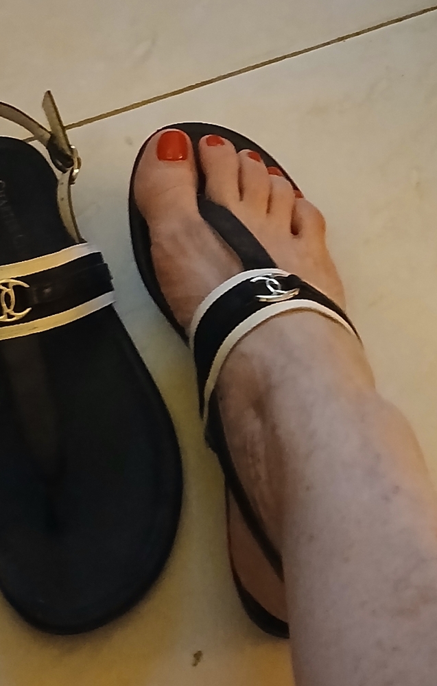 Chic Black and White Sandals